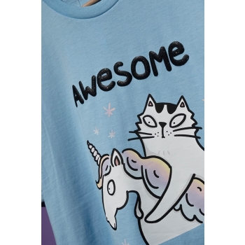 Awesome - Lemon Cat - Koszulka - Rozmiar XL