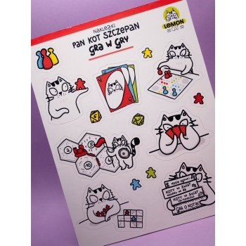 Gry - Lemon Cat - Arkusz naklejek