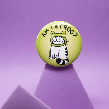 Żaba - Lemon Cat - Przypinka