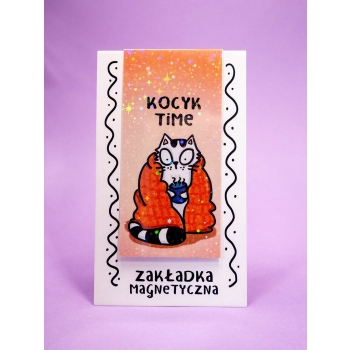 Kocyk Time - Lemon Cat - Zakładka magnetyczna