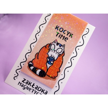 Kocyk Time - Lemon Cat - Zakładka magnetyczna