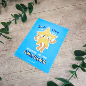 Gold Star - Cows in Clouds - Naklejka