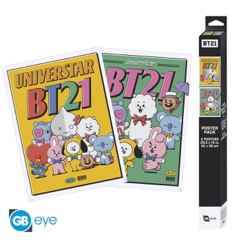 BT21 - BT21 Vintage Univertar 2 - Zestaw plakatów (52 x 38 cm)