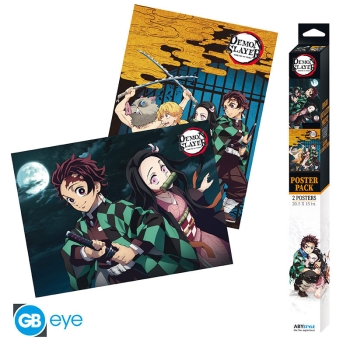 Demon Slayer - Group & Duo - Zestaw plakatów (52 x 38 cm)