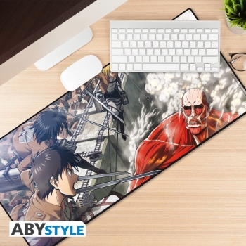 Attack on Titan - Eren vs Colossal Titan - Podkładka XXL