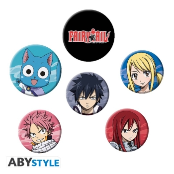 Fairy Tail - Characters - Zestaw przypinek