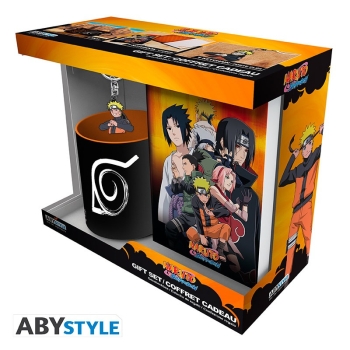 Naruto Shippuden - Mug 320ml + Keyring PVC + Notebook "Naruto"  - Zestaw prezentowy