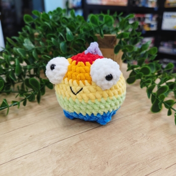 Kameleon - Tęczowy - Amigurumi