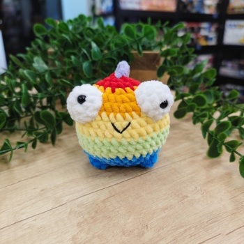 Kameleon - Tęczowy - Amigurumi