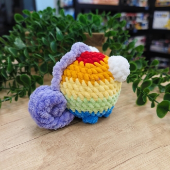 Kameleon - Tęczowy - Amigurumi
