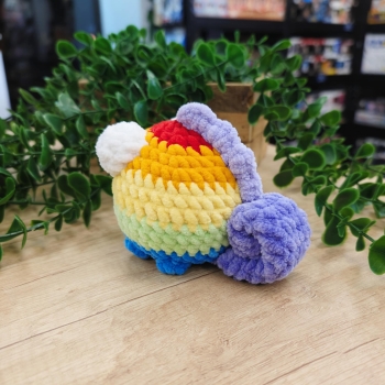 Kameleon - Tęczowy - Amigurumi