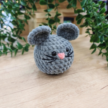 Mysz - Szara - Amigurumi