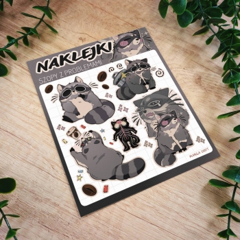 Szopy z problemami - Arkusz naklejek